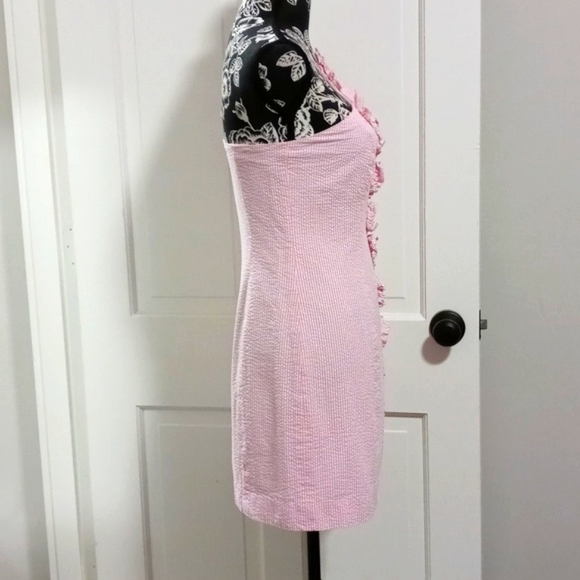 💞HTF Lilly Pulitzer💞 - Valentina One Shoulder Seersucker Dress - Picture 4 of 16